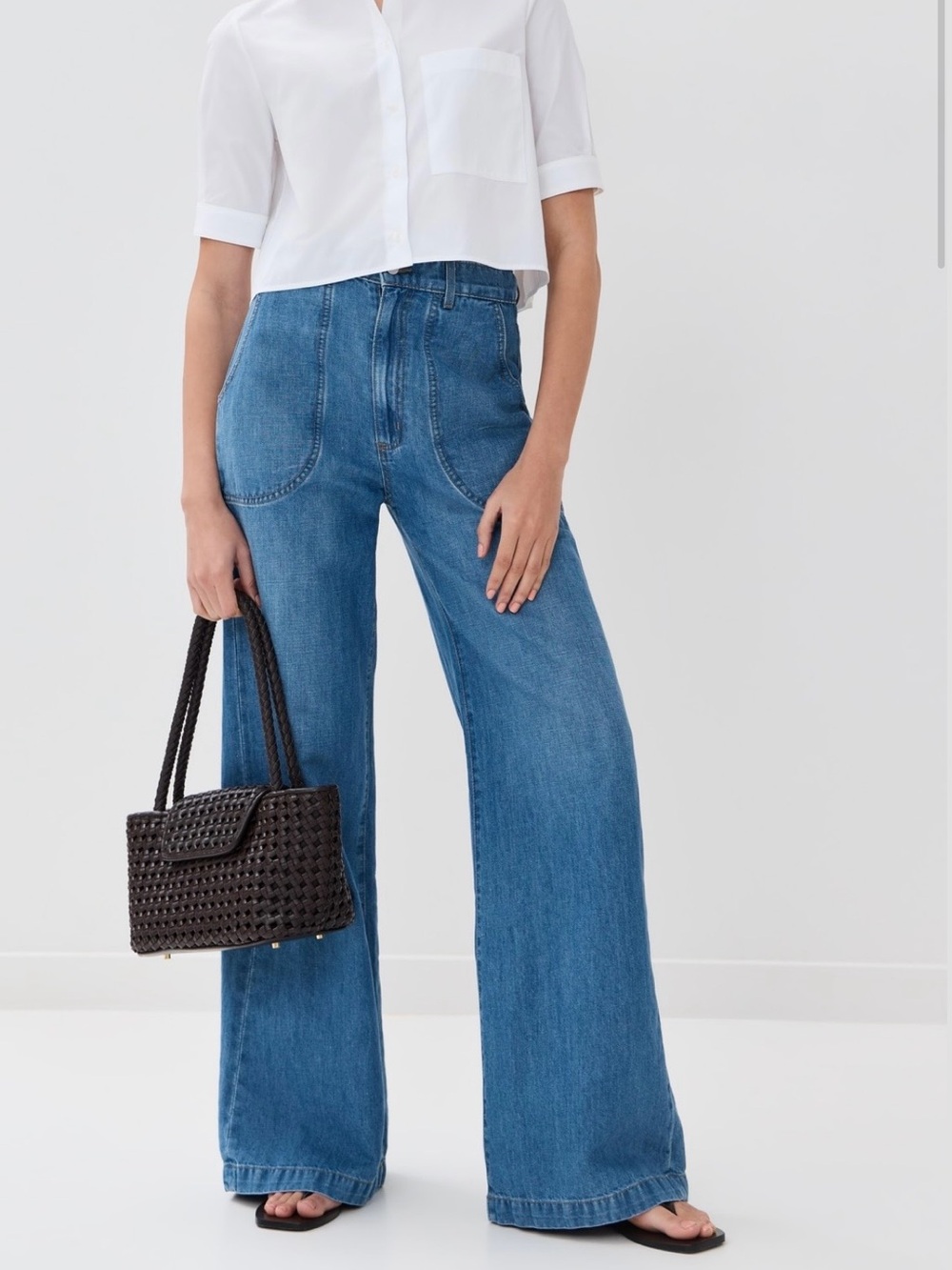 TWP Mecox wide leg high waist jeans